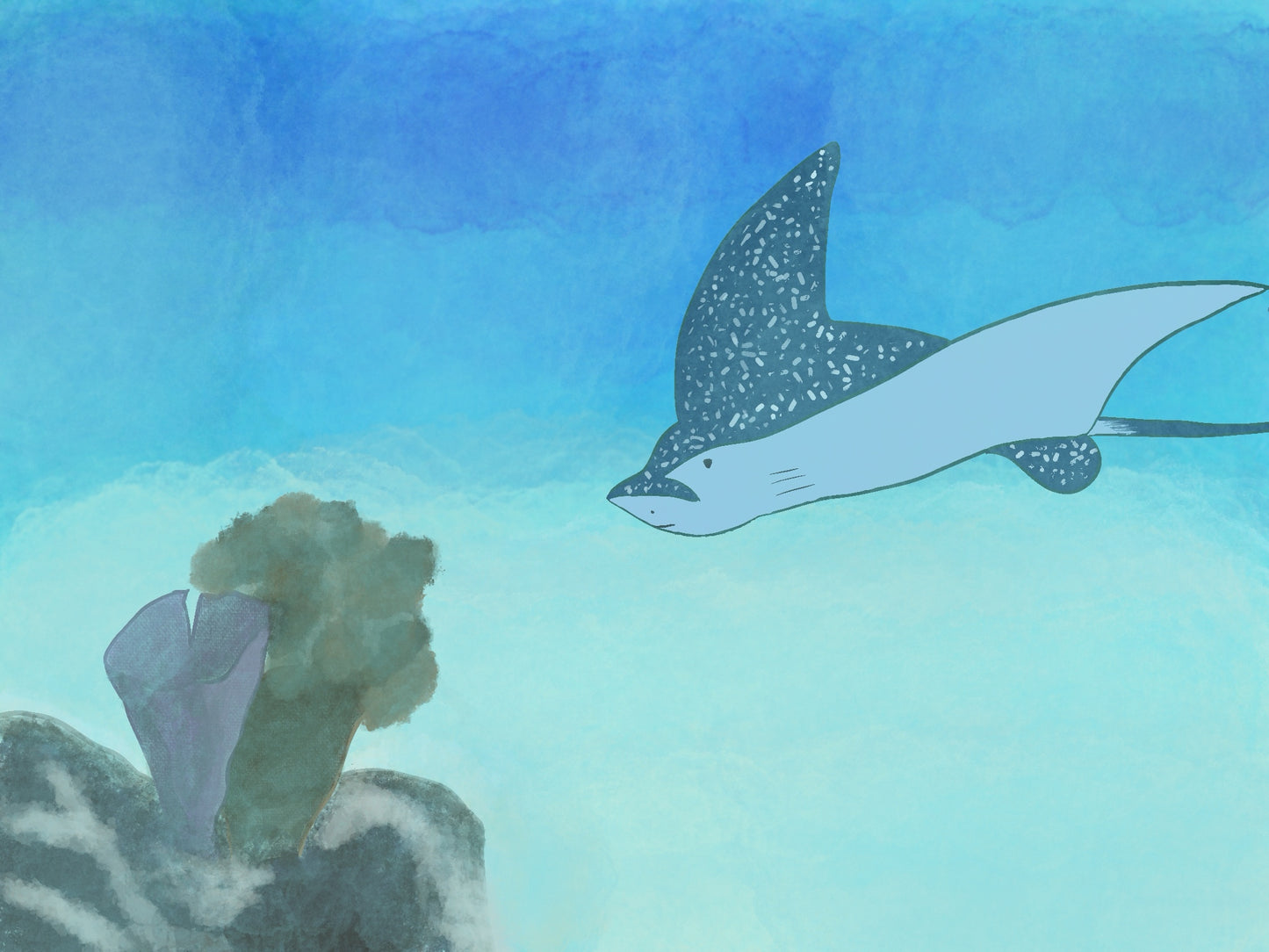 Manta ray Print 8.5 x 11