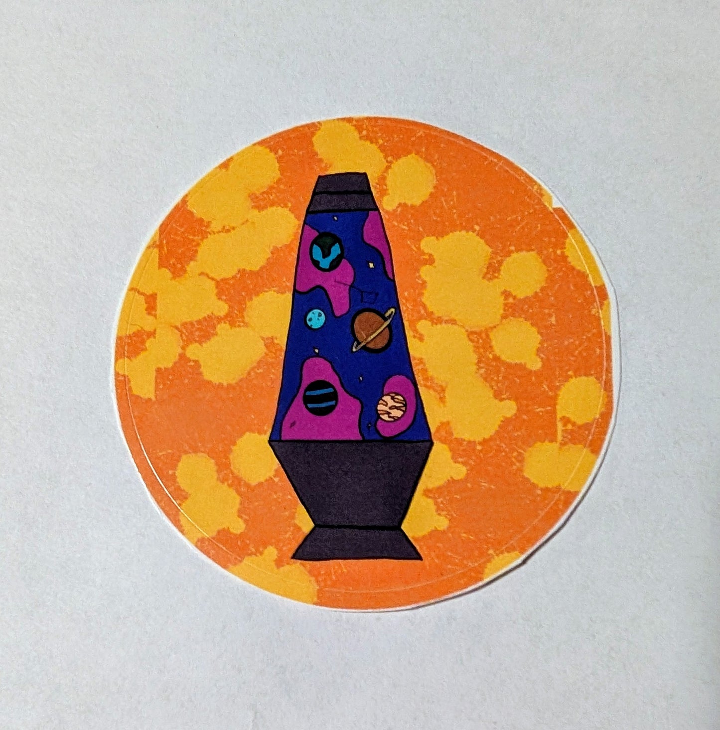 Space Lava Lamp Round Sticker 2.5"