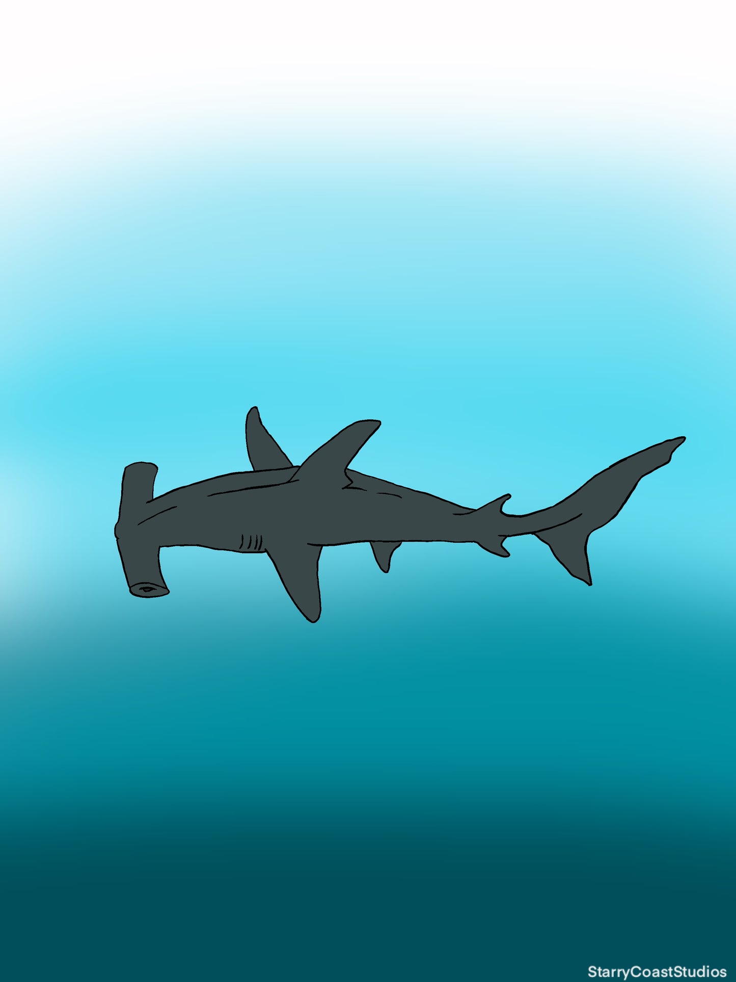 Hammerhead Shark Print