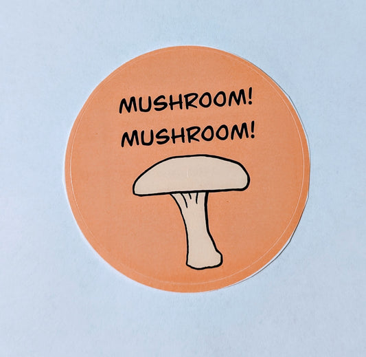 Mushroom Mushroom Round Sticker 2.5"